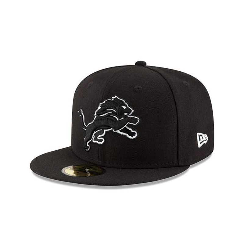 NFL Detroit Lions 59Fifty Fitted (LRG1517) - Black New Era Caps